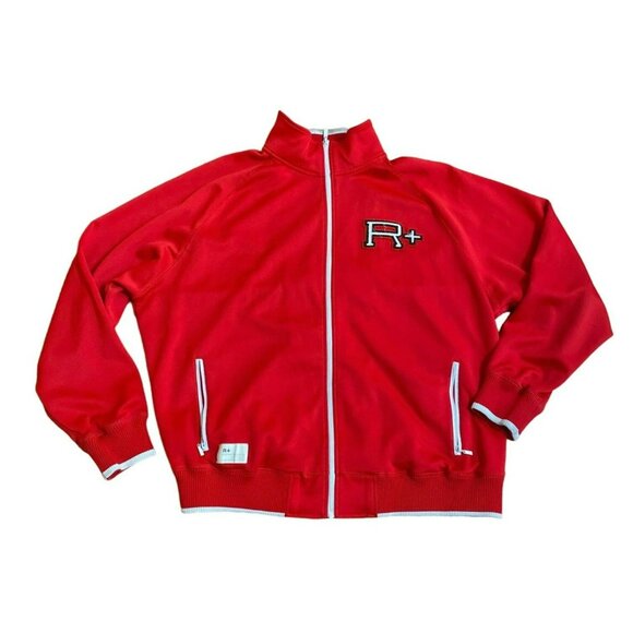 Rocawear Mens Red Track Jacket Full-Zip Logo Embroidered Pockets M - Picture 2 of 7